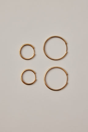 Classic gold hoops large